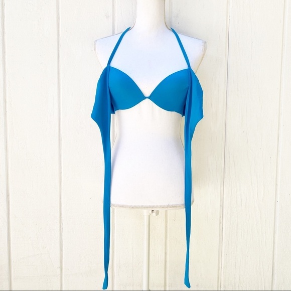 Victoria’s Secret 32C sea blue wrap around bikini top - Picture 5 of 6